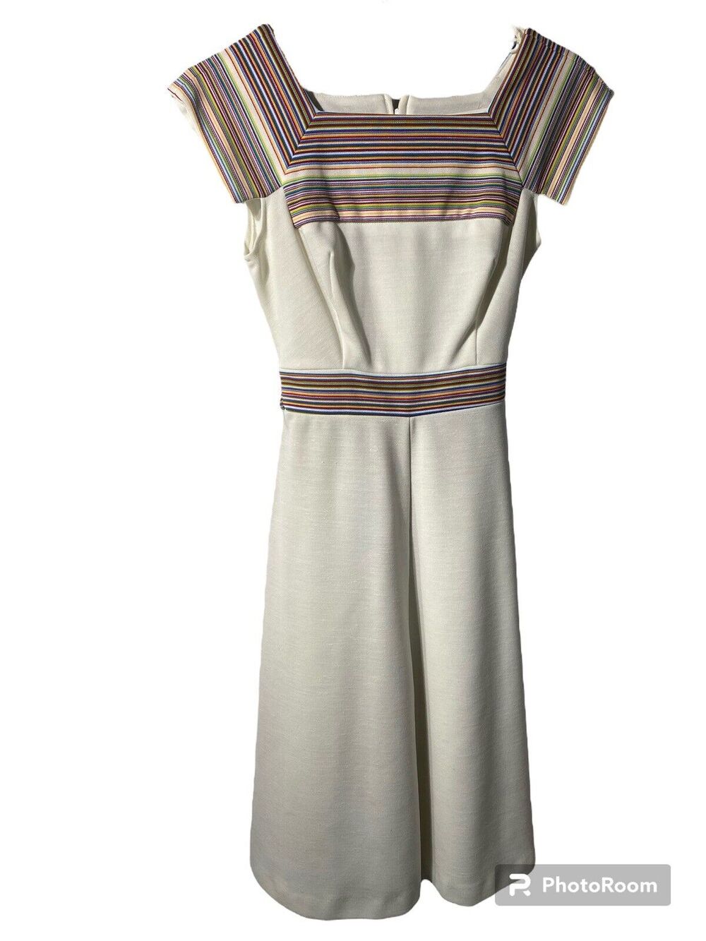 Vintage Jerell of Texas W/Rainbow 70s Dress Women's Sz Small/XS?